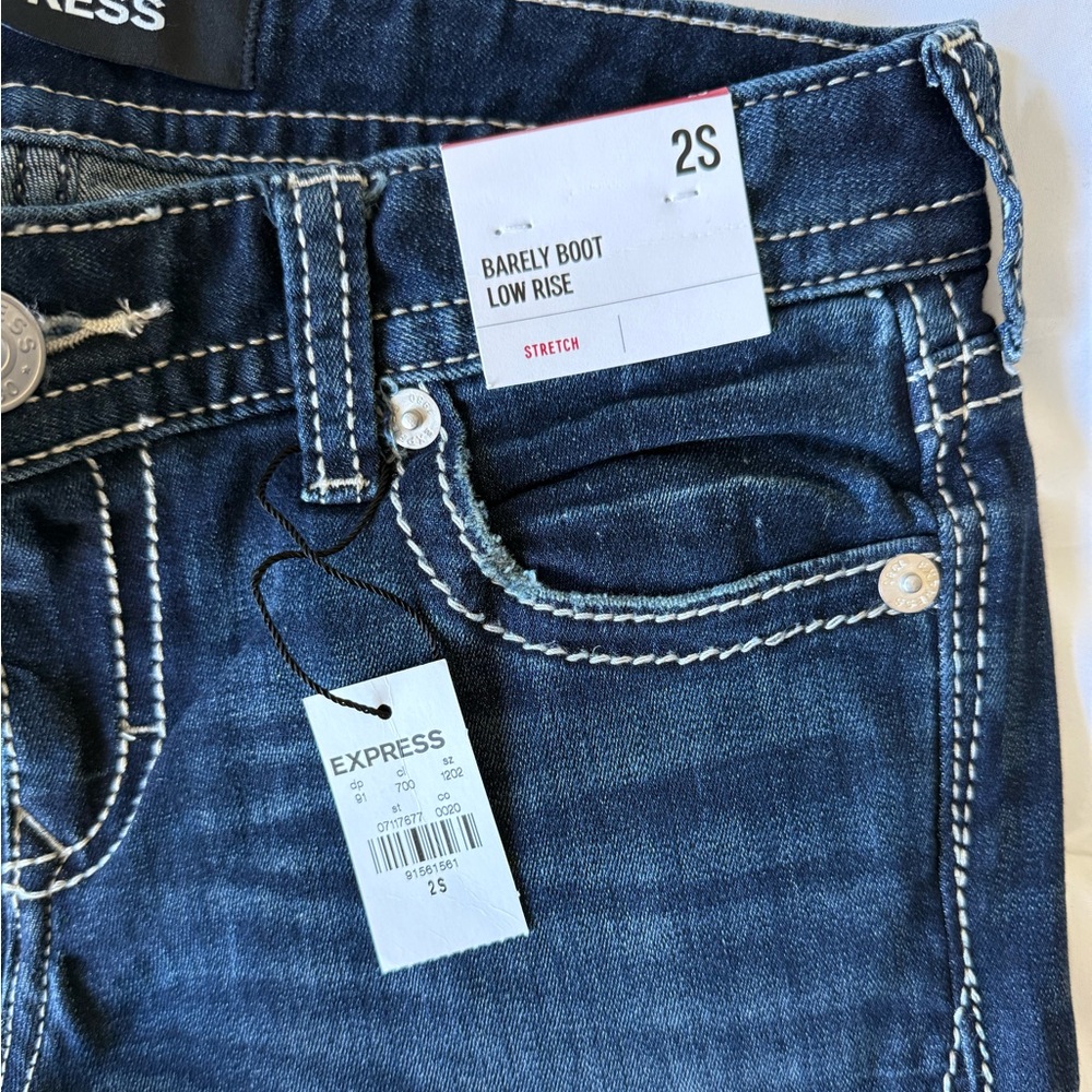 Express Barely Boot Low Rise Stretch